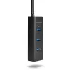 Axagon HUE-S2C interface-hub USB 3.2 Gen 1 (3.1 Gen 1) Type-A 5000 Mbit/s zwart