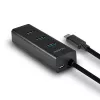 Axagon HUE-S2C interface-hub USB 3.2 Gen 1 (3.1 Gen 1) Type-A 5000 Mbit/s zwart