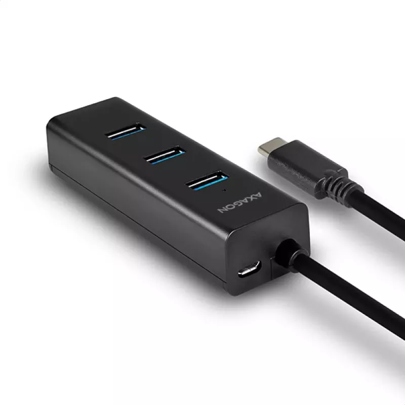 Axagon HUE-S2C interface-hub USB 3.2 Gen 1 (3.1 Gen 1) Type-A 5000 Mbit/s zwart