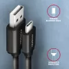 Axagon data- en oplaadkabel USB 2.0 lengte 1,1 m. 3A. zwart gewikkeld. USB-kabel USB A USB C