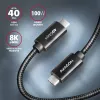 Axagon BUCM432-CM10AB USB-kabel USB4 Gen 3x2 1 m USB C zwart