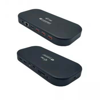 i-tec Thunderbolt 3/USB-C dual-4K-dockingstation + USB-C-naar-DisplayPort-kabel (1,5 m) + voeding 60 W