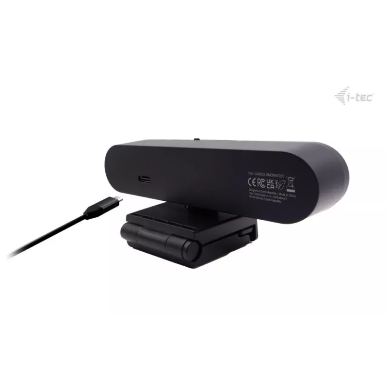 Webcam ITEC SOLOMON PRO 900 4K, 3840×2160, 8,29 MP, USB, cliphouder, zwart