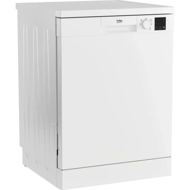 Vrijstaande vaatwasser BEKO DVN05320W — 60 cm breed, 13 couverts, 49 dB, 5 programma's, energie-efficiëntieklasse E