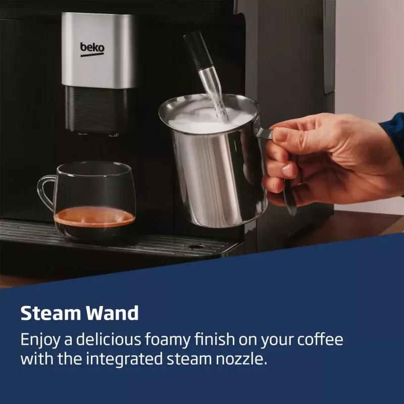 Beko CEG7302B CaffeExperto koffieautomaat met stoompijpje
