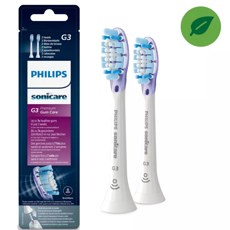 Philips Sonicare G3 Premium Gum Care HX9052/17 2x vervangbare sonische tandenborstelkoppen