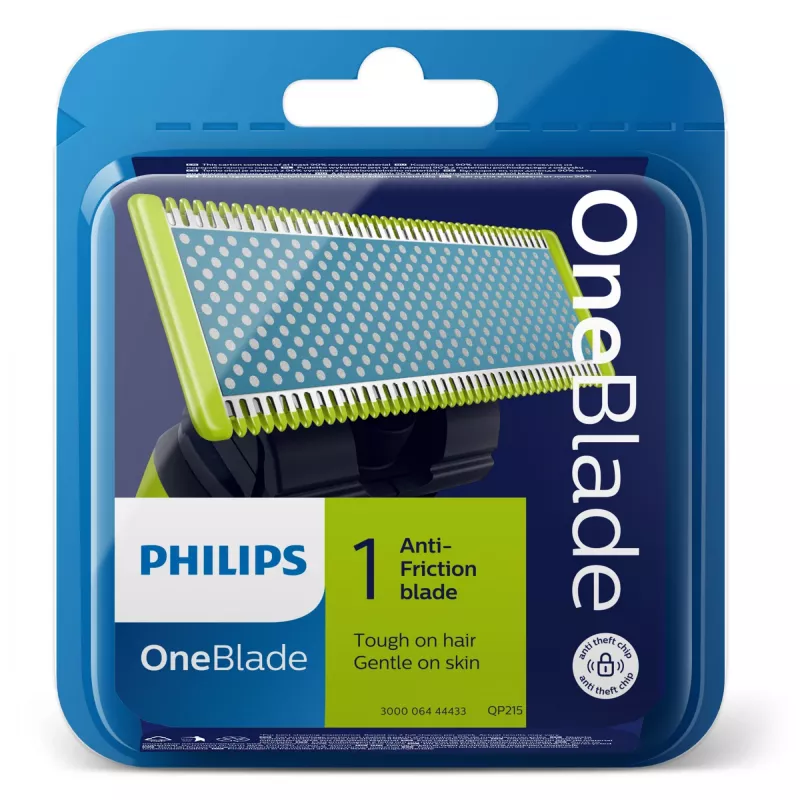 Philips Norelco OneBlade OneBlade QP215/50 anti-friction, scheermes, veelkleurig, 4 maand(en), Philips, Philips OneBlade, 1 stk.