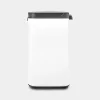 Brabantia Bo afvalemmer 4 L rechthoekig staal zwart wit
