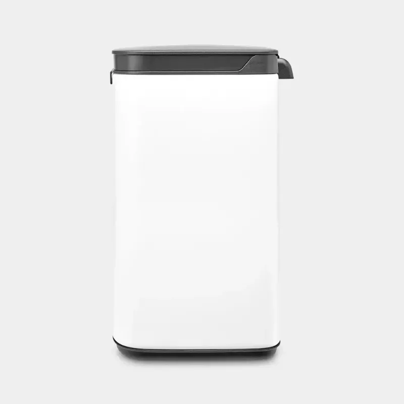 Brabantia Bo afvalemmer 4 L rechthoekig staal zwart wit