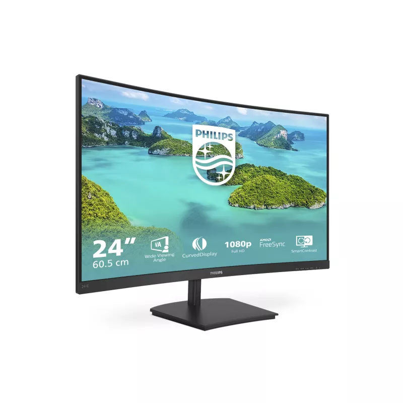 Philips E Line 241E1SCA/00 computerbeeldscherm 59,9 cm (23,6 inch) 1920 x 1080 pixel Full HD LCD zwart