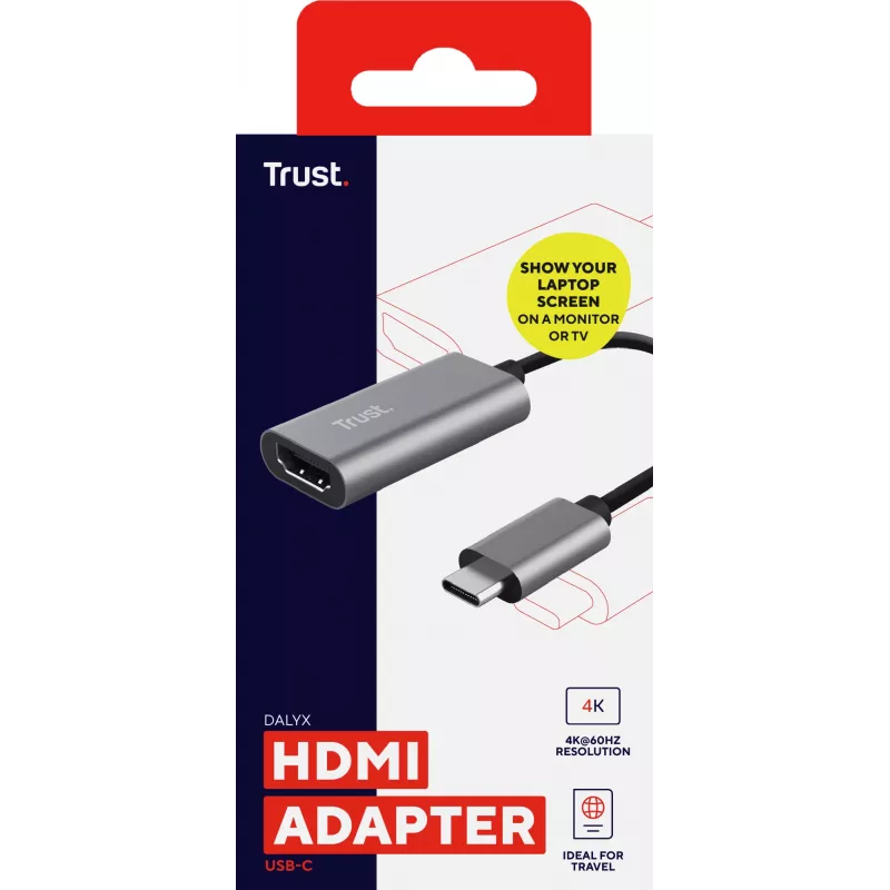 Trust Dalyx USB-grafische adapter grijs