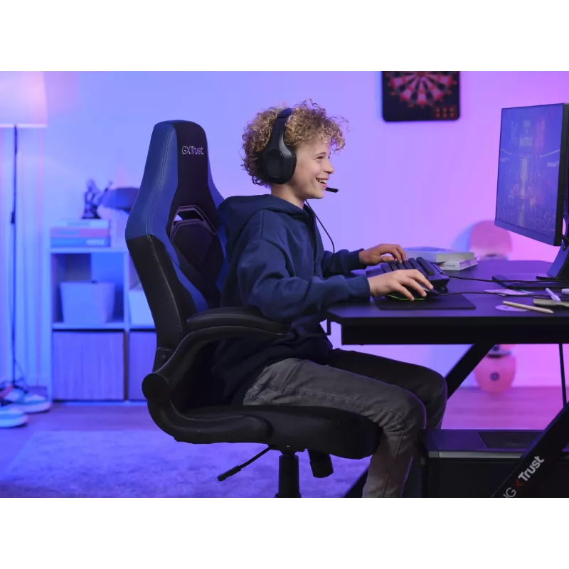 Trust GXT 703B RIYE universele gamingstoel zwart, blauw