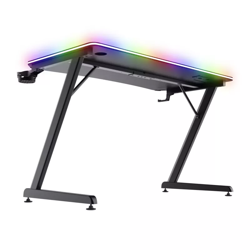 Bureau Trust GXT 710 Luminus Pro zwart rechthoekig ABS/PC 1200x600x740mm