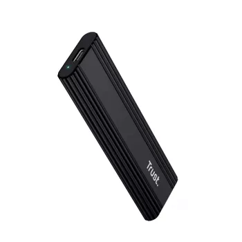 SSD-behuizing TRUST 25806 zwart voor M.2, enkele drive, tot 4 TB, USB Type-C 10 Gbit/s (USB 3.2 Gen 2)