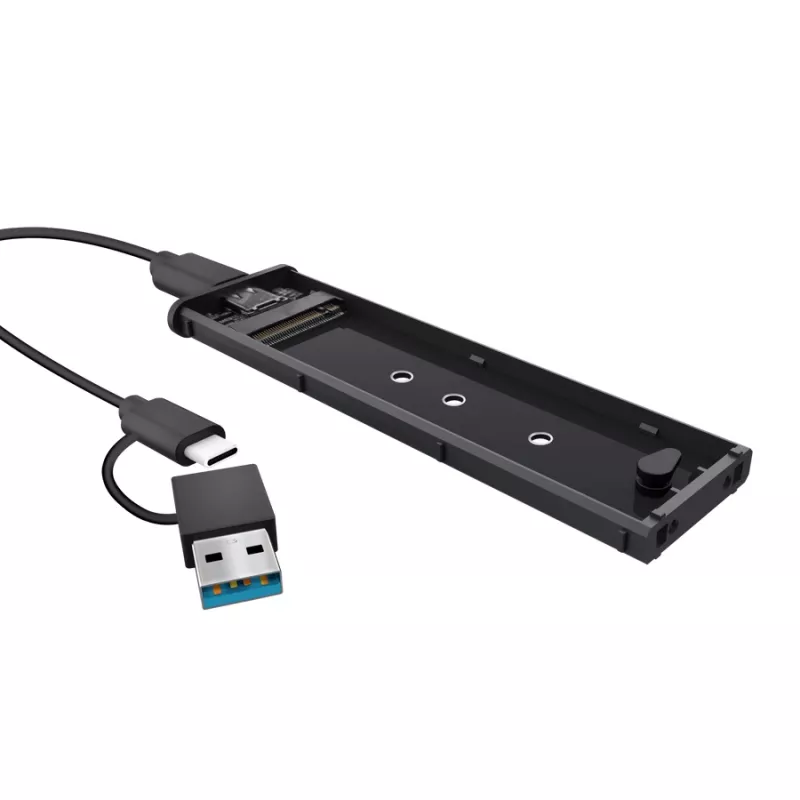 SSD-behuizing TRUST 25806 zwart voor M.2, enkele drive, tot 4 TB, USB Type-C 10 Gbit/s (USB 3.2 Gen 2)