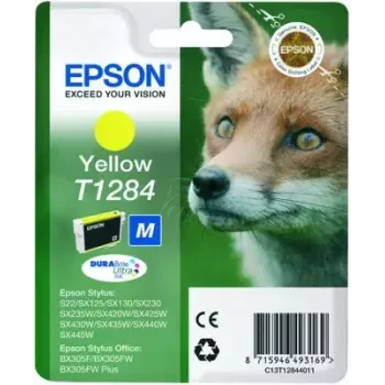 Epson Fox singlepack geel T1284 DURABrite Ultra inkt