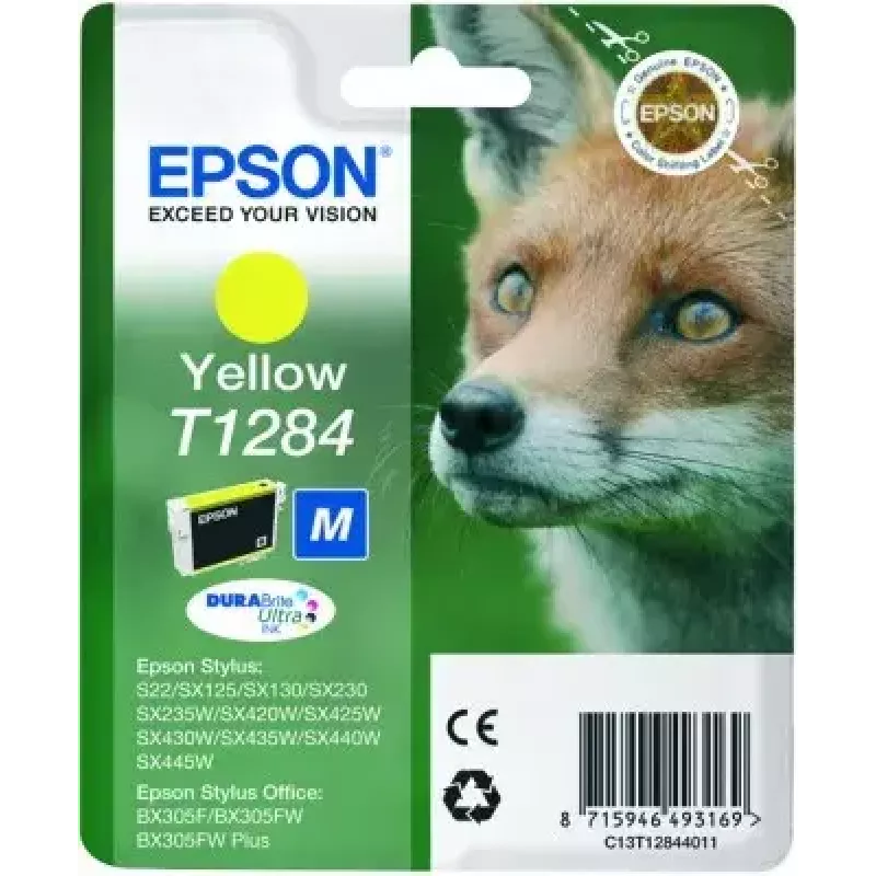 Epson Fox singlepack geel T1284 DURABrite Ultra inkt