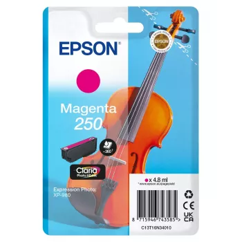 Inktpatroon Epson 250 Claria Photo HD magenta – origineel, 4.8 ml, verpakking van 1 stuk
