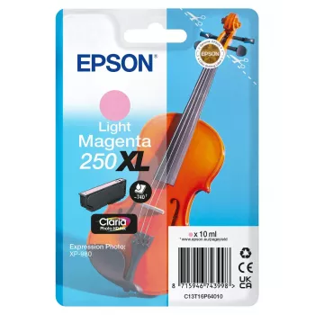 Epson 250XL Violin Claria Photo HD hoog (XL) bereik lichtmagenta originele inktpatroon, 1 stk., 10 ml