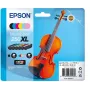 Epson 250XL Violin Claria Photo HD inktpatroon 6 stuks origineel high (XL) yield zwart, cyaan, lichtcyaan, lichtmagenta, magenta, geel
