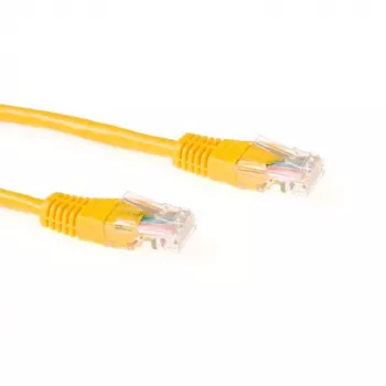 ACT gele 2 meter U/UTP CAT5E patchkabel met RJ45-stekkers