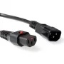 ACT Powercord C13 IEC Lock - C14 zwart 1,5 m, PC1003