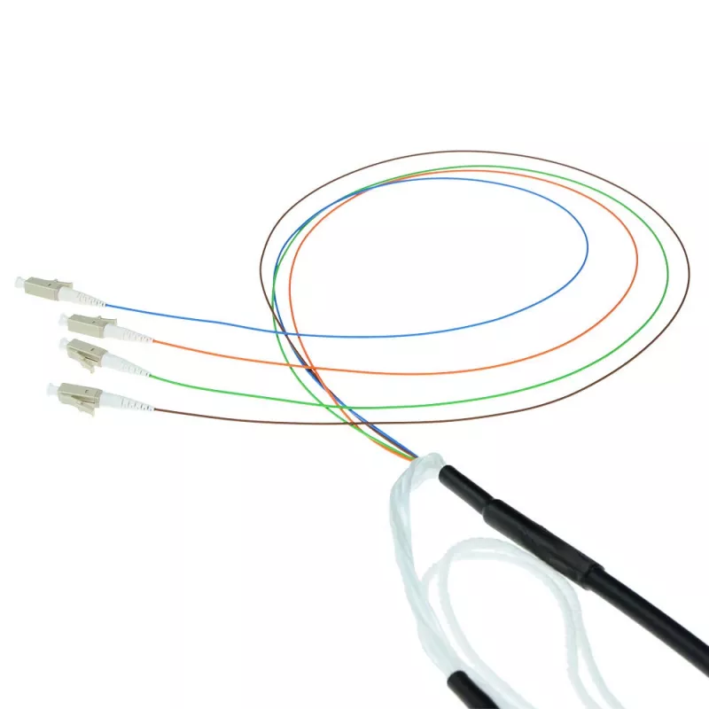 ACT 90 meter Multimode 50/125 OM3 binnen-/buitenkabel 4-voudig met LC-stekkers