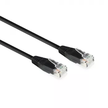ACT Zwart 0.9 meter U/UTP CAT6 patchkabel met RJ45-stekkers