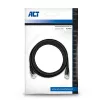 ACT zwarte 5,0 meter U/UTP, CAT6 patchkabel met RJ45-aansluitingen