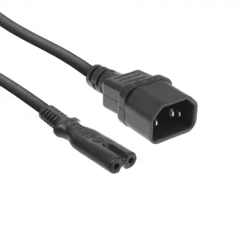 Netkabel C14 - C7 zwart 0,2 m ACT AK5248 250V 2,5A