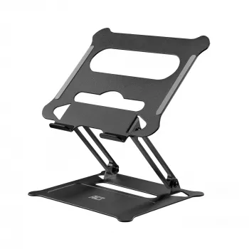 Laptopstandaard ACT AC8140 aluminium traploze hoogteverstelling zwart