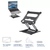 Laptopstandaard ACT AC8140 aluminium traploze hoogteverstelling zwart