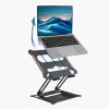 Laptopstandaard ACT AC8140 aluminium traploze hoogteverstelling zwart