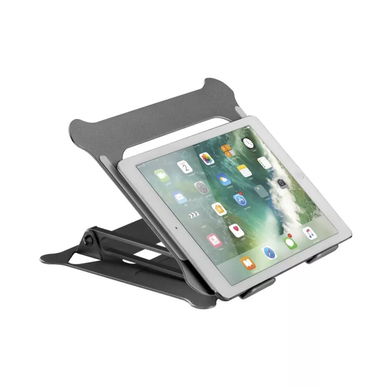 Laptopstandaard ACT AC8140 aluminium traploze hoogteverstelling zwart