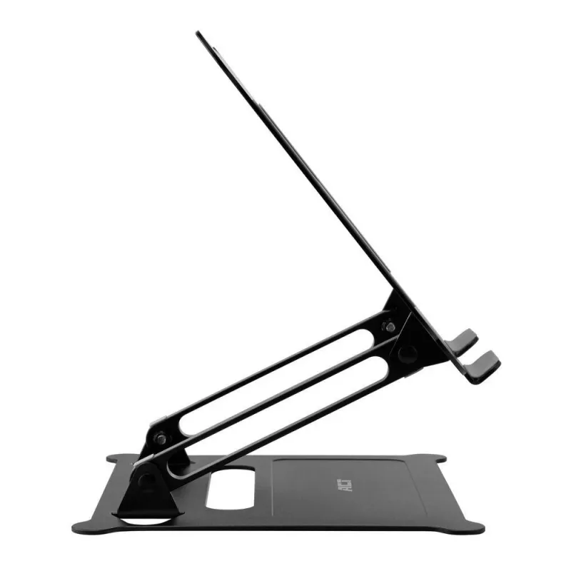 Laptopstandaard ACT AC8140 aluminium traploze hoogteverstelling zwart