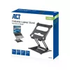 Laptopstandaard ACT AC8140 aluminium traploze hoogteverstelling zwart
