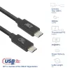 ACT USB4 20Gbps 240W USB Type-C kabel 2m zwart USB-IF gecertificeerd