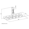 Kabelgoot voor onder het bureau ACT, klembevestiging, 40 cm, staal, 5 kg capaciteit
