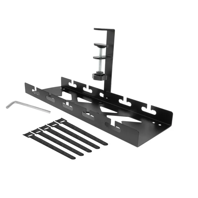 Kabelgoot voor onder het bureau ACT, klembevestiging, 40 cm, staal, 5 kg capaciteit