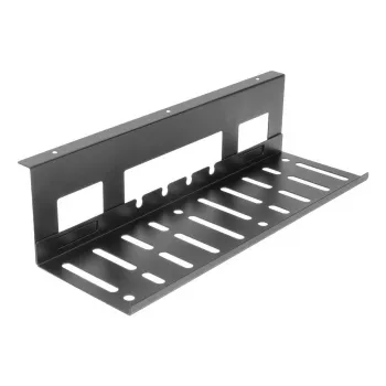 Kabelgoot voor onder het bureau ACT 40 cm staal, recht, 3 kg draagvermogen (B400×D140×H100 mm)