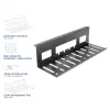 Kabelgoot voor onder het bureau ACT 40 cm staal, recht, 3 kg draagvermogen (B400×D140×H100 mm)