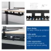 Kabelgoot voor onder het bureau ACT 80 cm – rechte horizontale stalen bak 800×140×100 mm