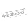 Kabelgoot voor onder het bureau ACT 80 cm – rechte horizontale stalen bak 800×140×100 mm