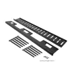 Kabelgoot voor onder het bureau ACT 80 cm – rechte horizontale stalen bak 800×140×100 mm