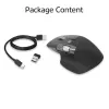 ACT AC5147 draadloze muis, Bluetooth/USB, stille klik, 4800 DPI, grijs