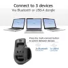 ACT AC5147 draadloze muis, Bluetooth/USB, stille klik, 4800 DPI, grijs