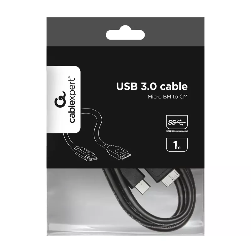 USB-kabel Gembird CCP-USB3-MBMCM-1M
