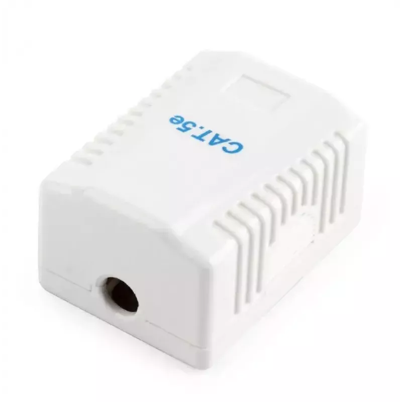 Gembird NCAC-1F5E-01 afgeschermde opbouw-netwerkdoos, 1x RJ45 Cat5e, wit