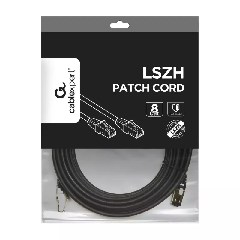 Netwerkkabel Gembird PP8-LSZHCU-BK-5M RJ-45 Cat8 5m zwart