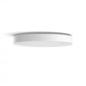 Philips Hue White ambience Enrave extra grote plafondlamp, slimme plafondlamp, Bluetooth, wit, LED, metaal, niet-vervangbare lichtbron